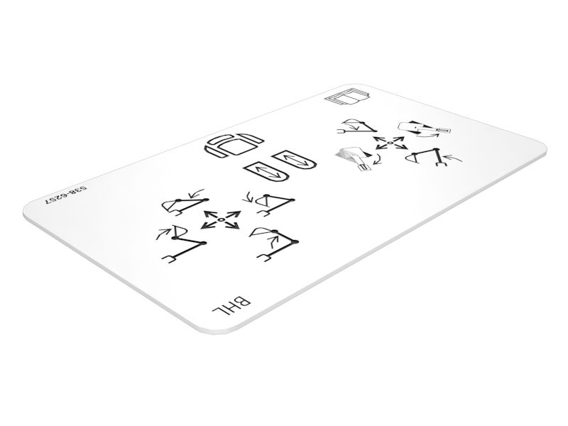 Информационная табличка джойстика управления