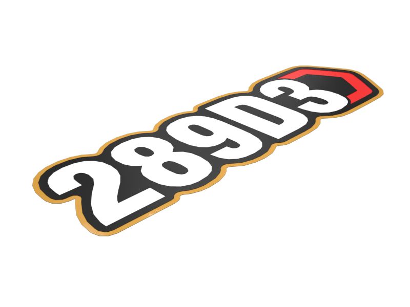 568-4667: Наклейка "Современный шестиугольный товарный знак" для маркировки техники 289D3