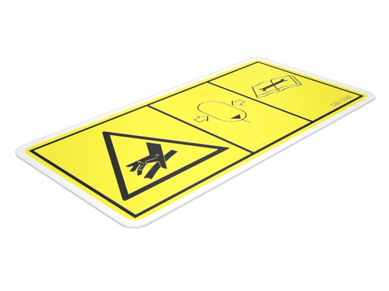 Наклейка с предупреждением для аккумуляторной батареи