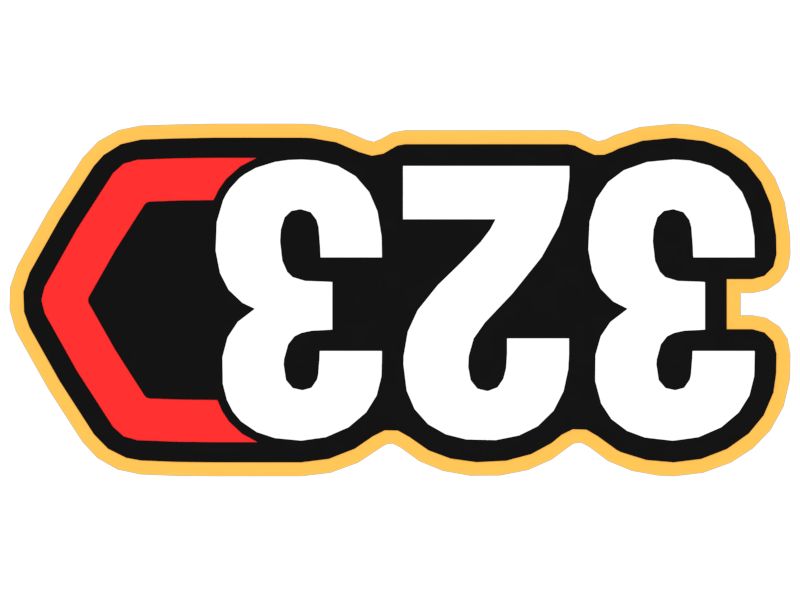 Наклейка "Современный шестиугольный товарный знак" для маркировки техники 323