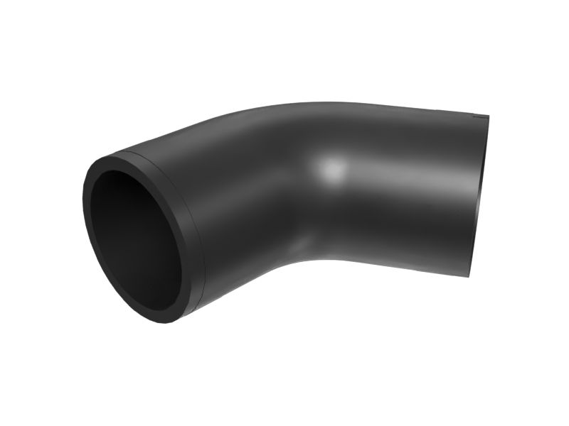 322-0999: Шланговый коленчатый патрубок для воздуховода, внутренний диаметр 63,5 мм