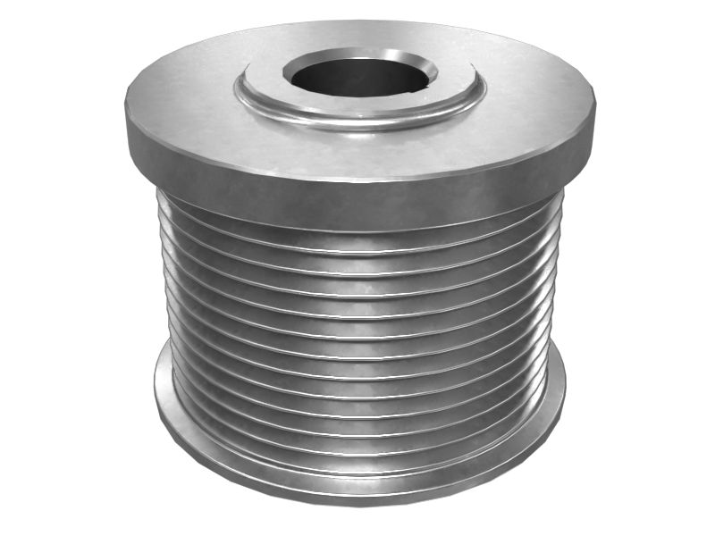 576-5504: 12 Groove, 75mm Outer Diameter Alternator Pulley 5765504 Caterpillar
