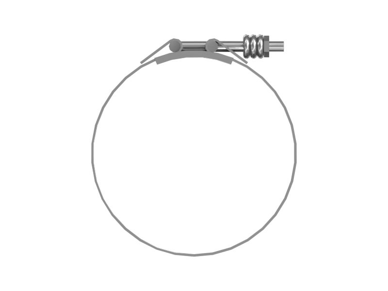 123mm Diameter Air Lines T-Bolt Clamp