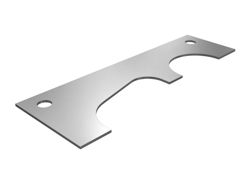 622-5501: 2mm Thick Hydraulic Line Mounting Plate