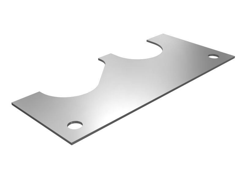 622-5500: 2mm Thick Hydraulic Line Mounting Plate