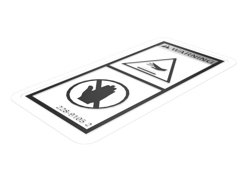 228-9105: НАКЛЕЙКА ПРЕДУПРЕЖДЕНИЕ HA