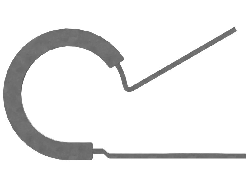 Петлевой зажим с подкладкой, внутренний диаметр 18,5 мм