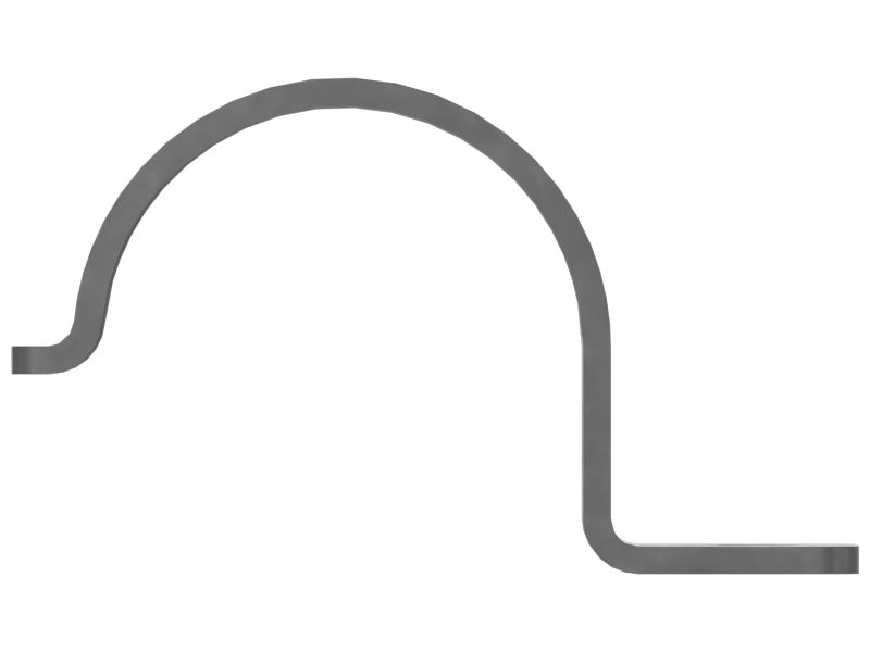 227-0636: 70mm Diameter Single Hose Half Clip 2270636 купить