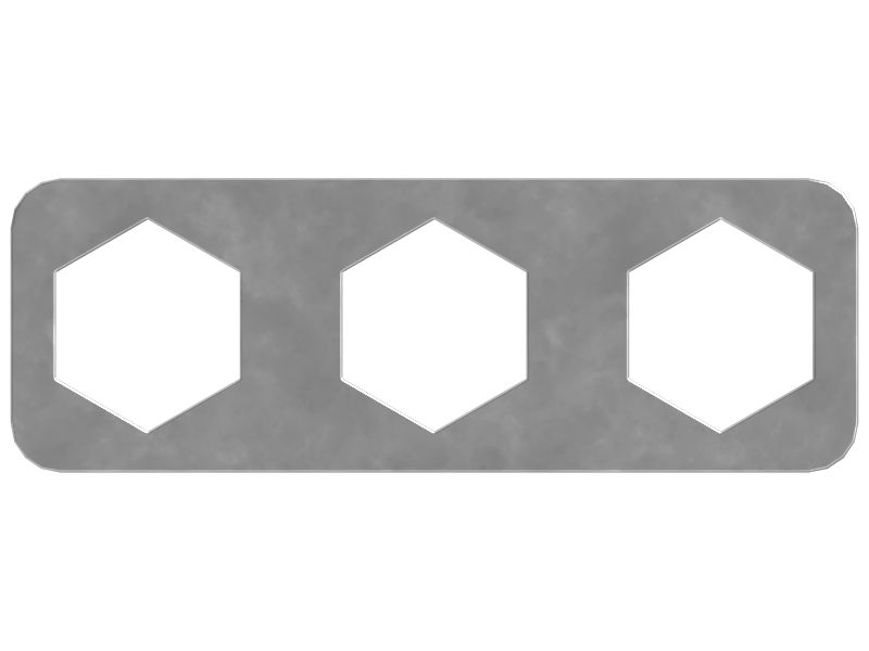 Опорная пластина моста, толщина 5 мм