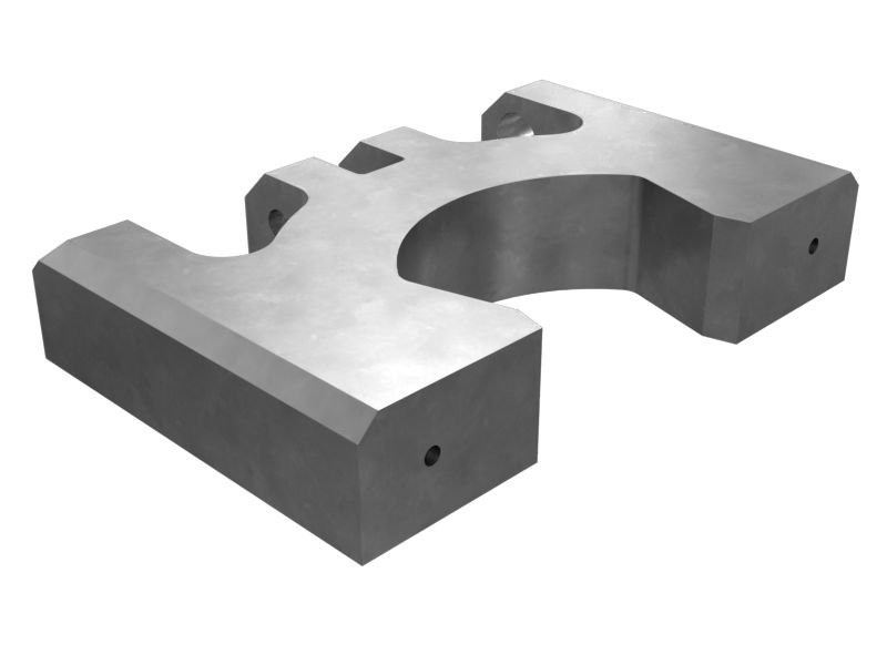 6" Flat Rotary Stem Jaw