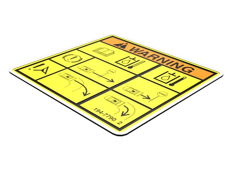 194-7790: НАКЛЕЙКА С ПРЕДУПРЕЖДЕНИЕМ