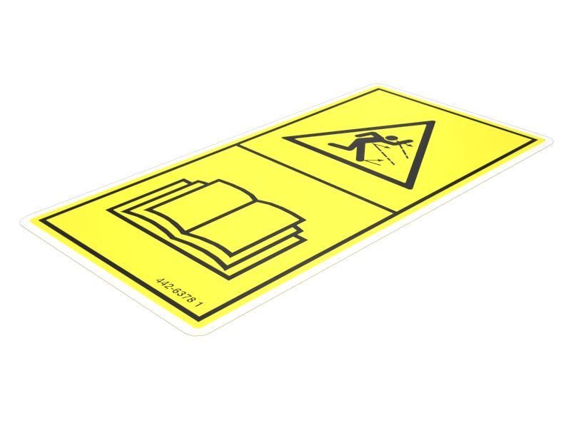 442-6378: НАКЛЕЙКА ПРЕДУПРЕЖДЕНИЕ DE