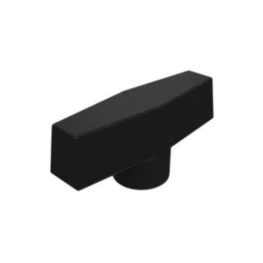 593-7506: Pomo de ventana de plástico negro