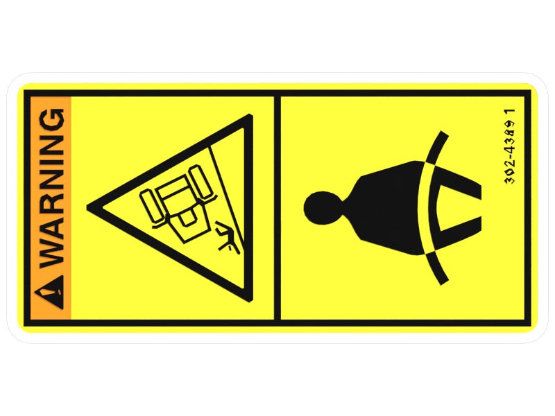 Наклейка с предупреждением о ремне безопасности