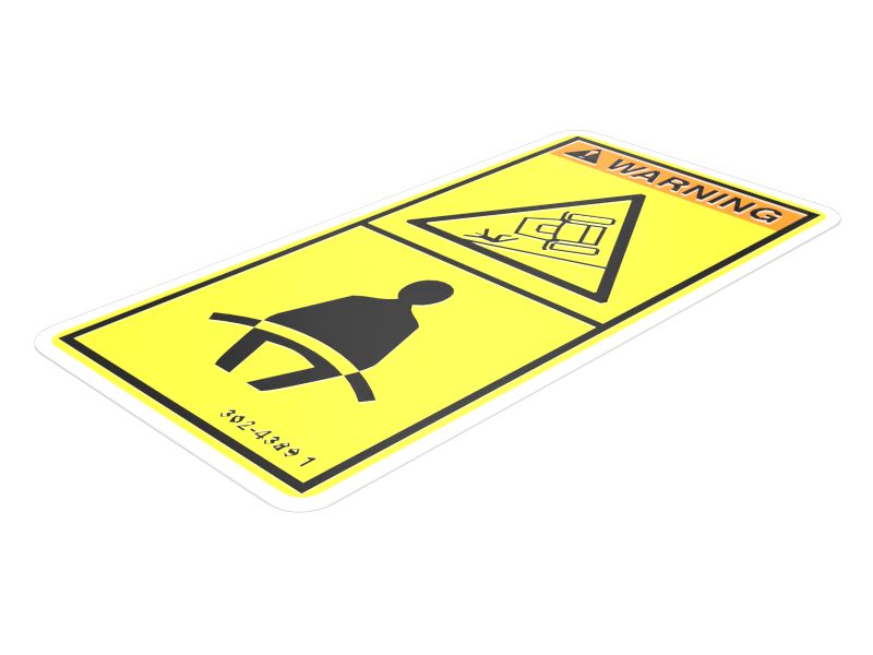 Наклейка с предупреждением о ремне безопасности