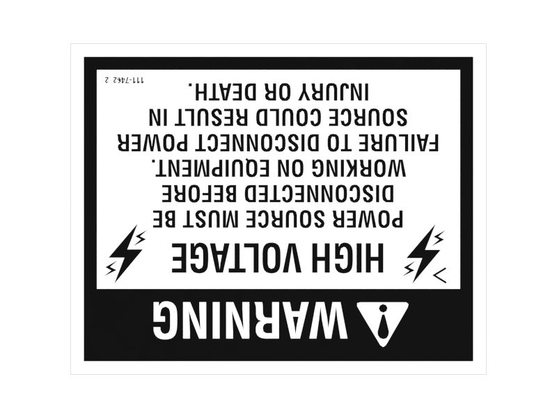 НАКЛЕЙКА С ПРЕДУПРЕЖДЕНИЕМ