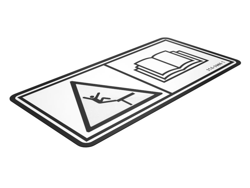 314-3986: НАКЛЕЙКА С ПРЕДУПРЕЖДЕНИЕМ