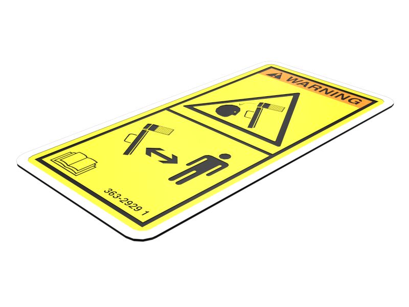 363-2929: НАКЛЕЙКА С ПРЕДУПРЕЖДЕНИЕМ