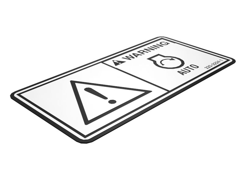 225-3224: НАКЛЕЙКА ПРЕДУПРЕЖДЕНИЕ AU