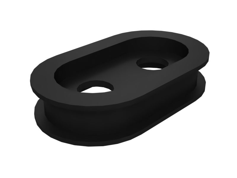 568-6989: 15mm Diameter Oval Grommet