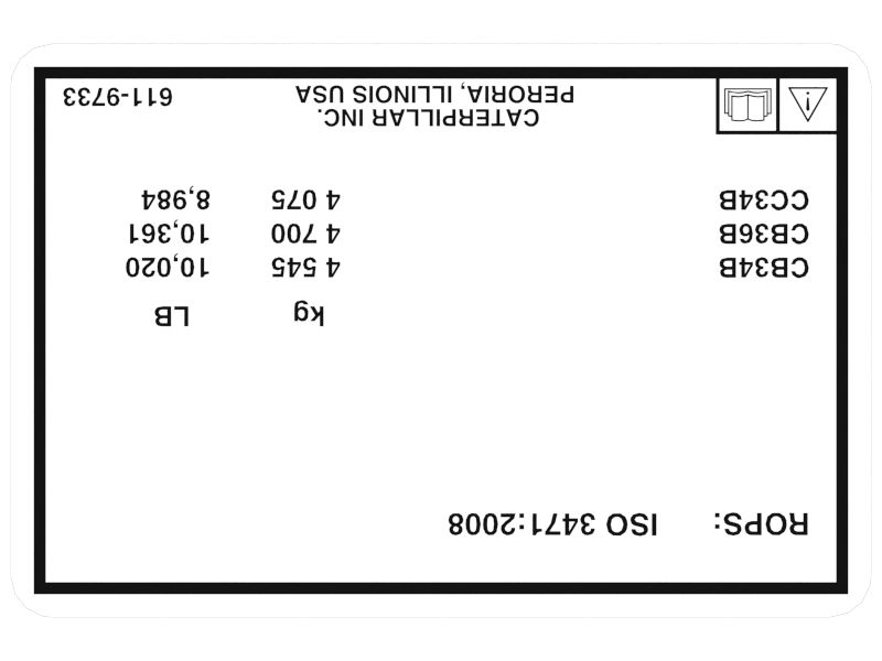 Warning ROPS Decal Film