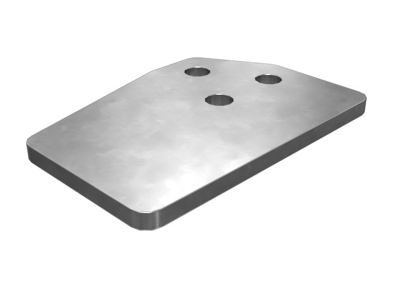 612-9472: 10mm Thick Track Roller Guard Mount Plate