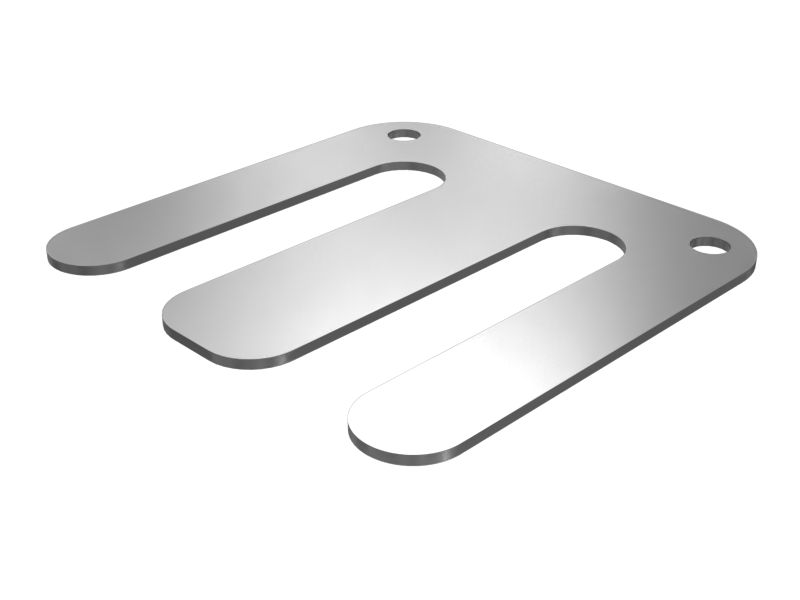 1.2mm Thick Slotted Wedge Shim