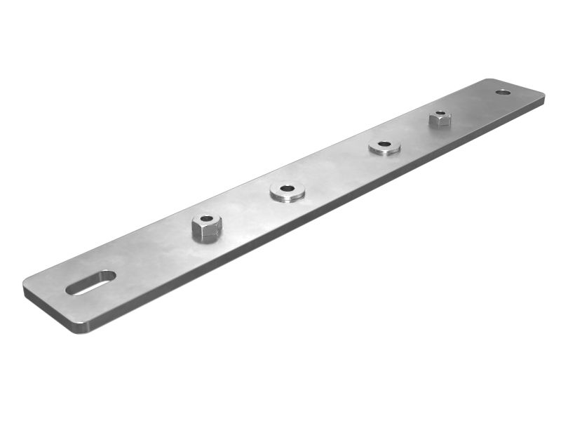 598-1994: 8mm Thick Hydraulic Line Clamp Mounting Plate