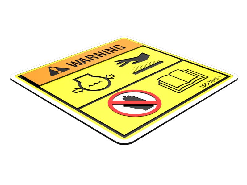 156-3849: НАКЛЕЙКА С ПРЕДУПРЕЖДЕНИЕМ