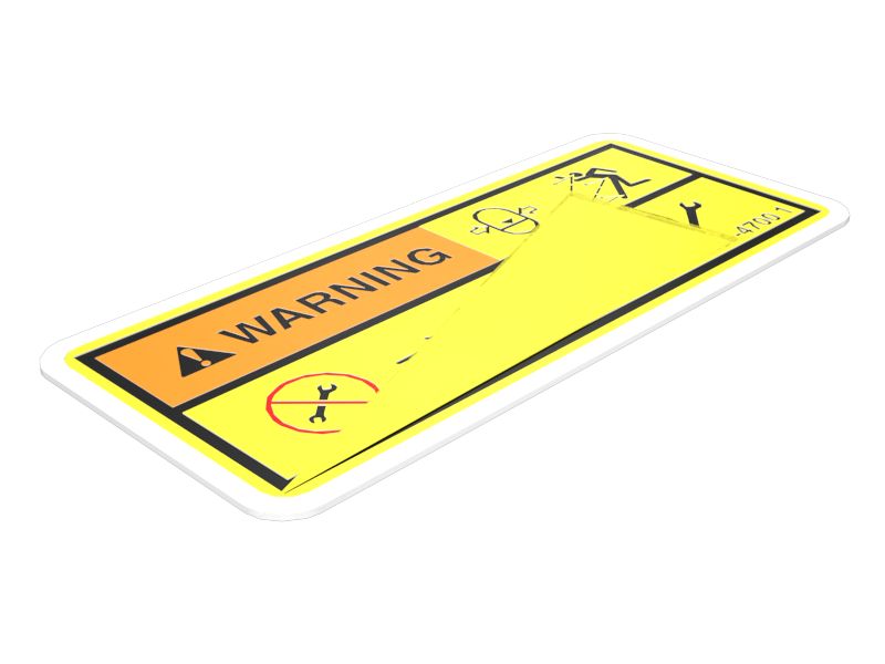 НАКЛЕЙКА С ПРЕДУПРЕЖДЕНИЕМ