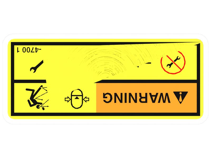 НАКЛЕЙКА С ПРЕДУПРЕЖДЕНИЕМ