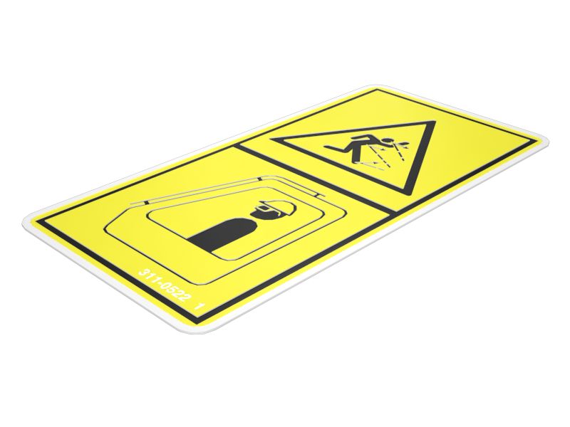 311-0522: НАКЛЕЙКА "ОПАСНО" CA