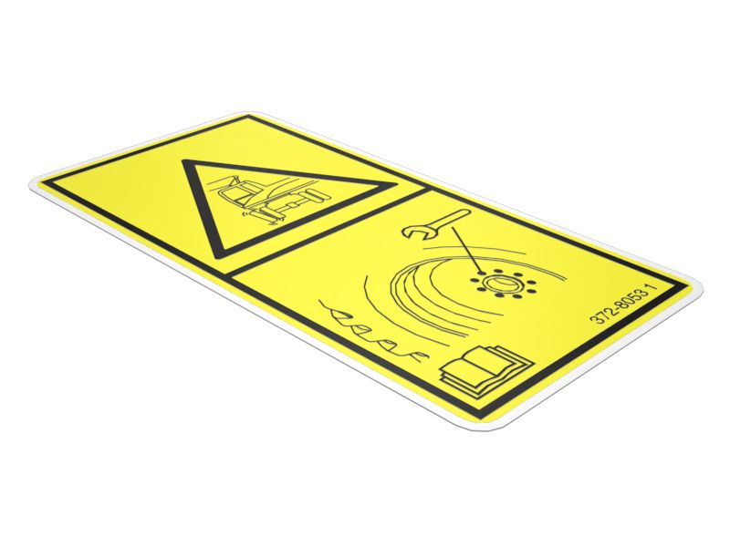 372-8053: НАКЛЕЙКА С ПРЕДУПРЕЖДЕНИЕМ