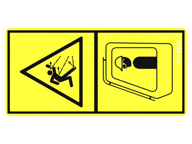 НАКЛЕЙКА "ОПАСНО" CA