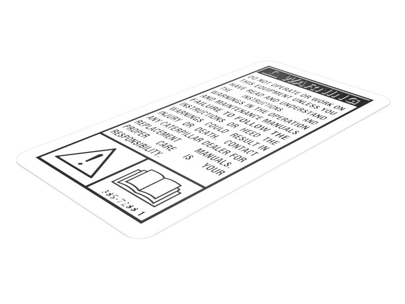 НАКЛЕЙКА С ПРЕДУПРЕЖДЕНИЕМ