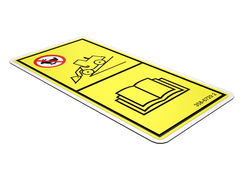 358-6729: НАКЛЕЙКА С ПРЕДУПРЕЖДЕНИЕМ