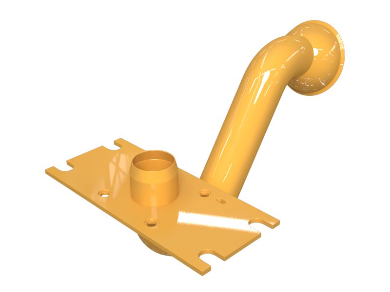 Выхлопная труба со сферической конусной головкой