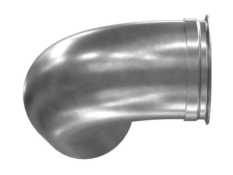 Выпускной коленчатый патрубок с внутренним диаметром 123,7 мм