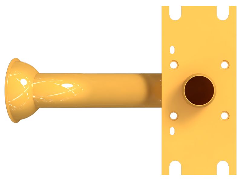 Выхлопная труба со сферической конусной головкой