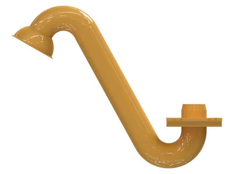 Выхлопная труба со сферической конусной головкой