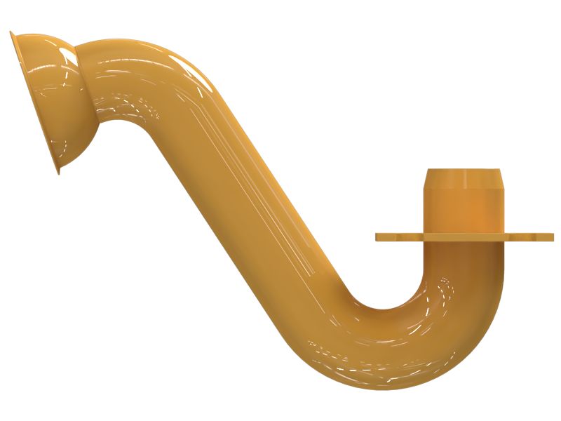 Выхлопная труба со сферической конусной головкой