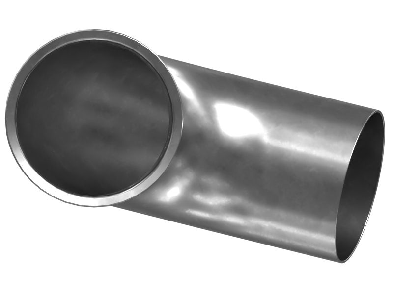 Выпускной коленчатый патрубок с внутренним диаметром 123,7 мм