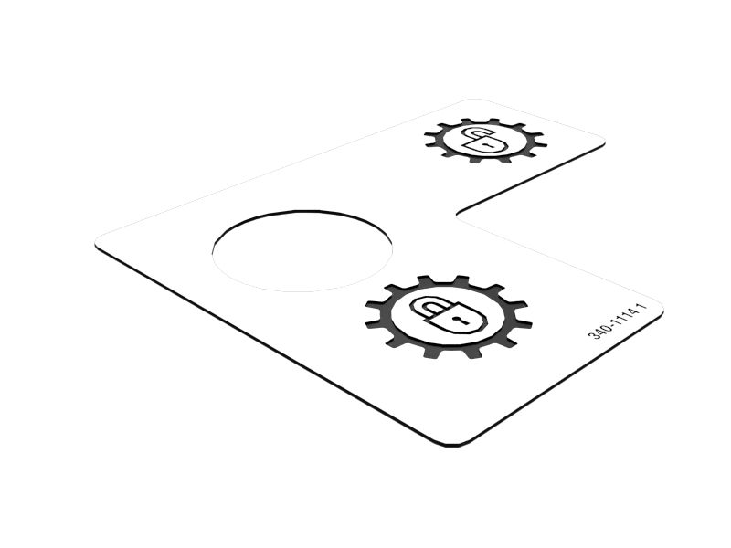 340-1114: Наклейка блокировочного переключателя коробки передач