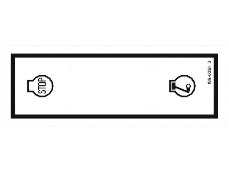 Наклейка с инструкциями по отключению двигателя