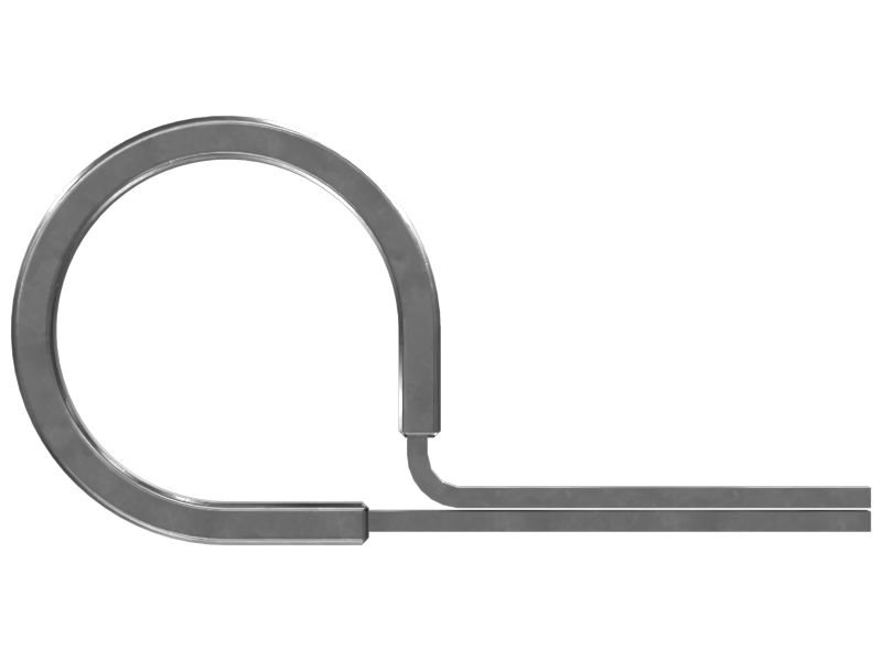 Р-образный зажим для одного шланга