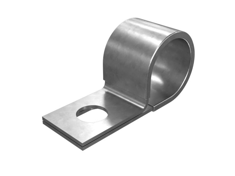 Р-образный зажим для одного шланга