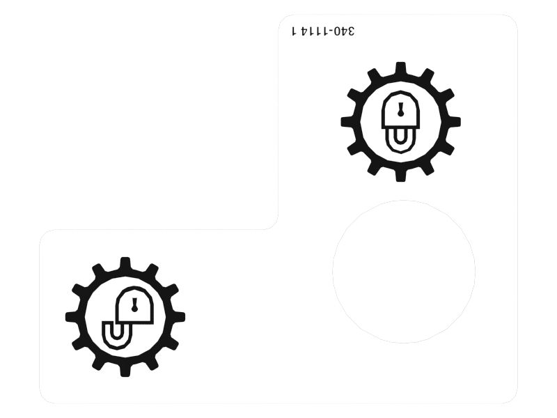 Наклейка блокировочного переключателя коробки передач