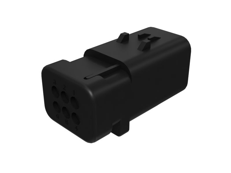 6-конт. штепсельная вилка AMPSEAL 16 длиной 47,6 мм