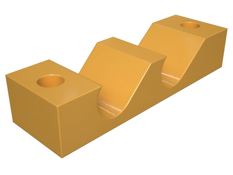 Блок крепления для гидравлических шлангов