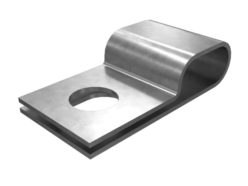 Р-образный зажим для двух шлангов